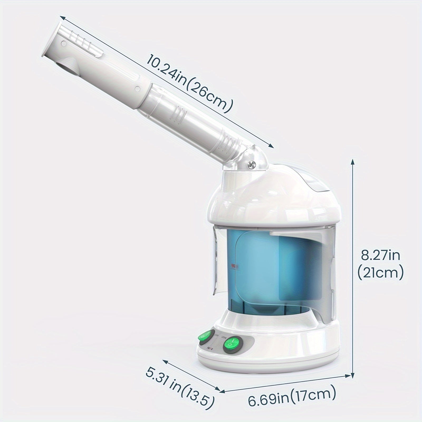 Facial Steamer, Fulog Nano Ionic Face Steamer for Facial Deep Cleaning Home Facial Spa, Portable Facial Steamer with 360° Rotatable Arm And Steel Skin Kits, Personal Care Use at Home Or Salon, Valentine'S Day Must-Have Gift